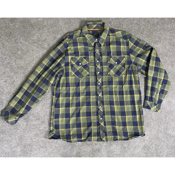 511 Tactical Concealed Carrier Men Shirt Large Plaid Pearl Snap Western - Picture 2 of 11